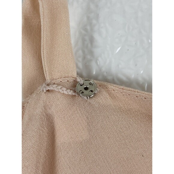 Dana Buchman Womens' Silk Sleeveless Layered Drapey Feminine Flowy Peach Top 10 - Picture 8 of 11